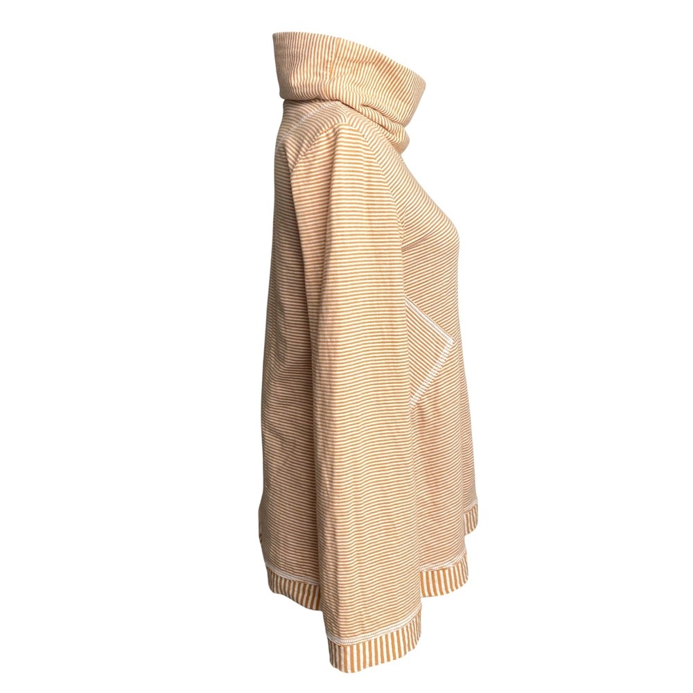 ANTHROPOLOGIE MAEVE Tai Striped Bell Sleeve Oversized Cowl Jersey Tunic Top XS - Picture 2 of 9